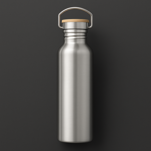 Personalisierte Trinkflasche mit Foto-Gravur, Edelstahl 750 ml