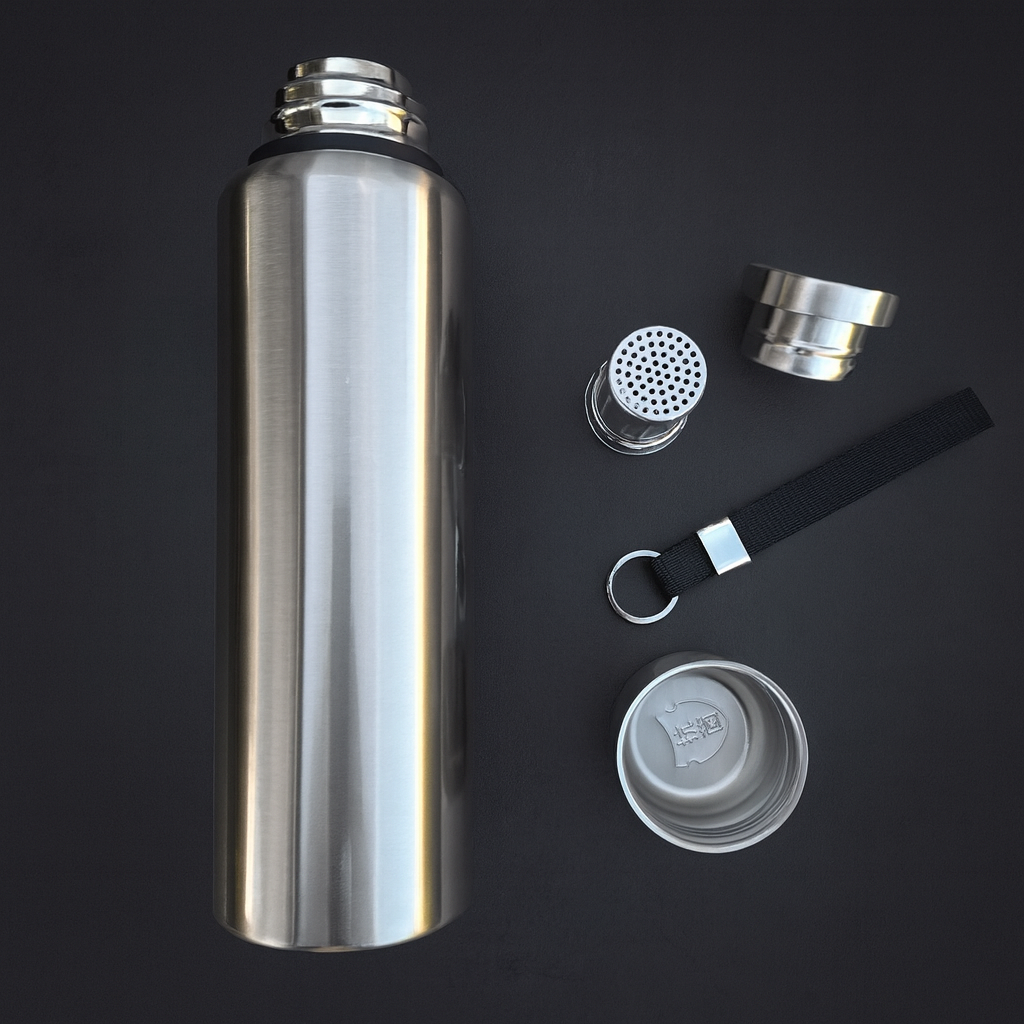 Gravur Isolier-Edelstahlflasche 800ml mit Teesieb