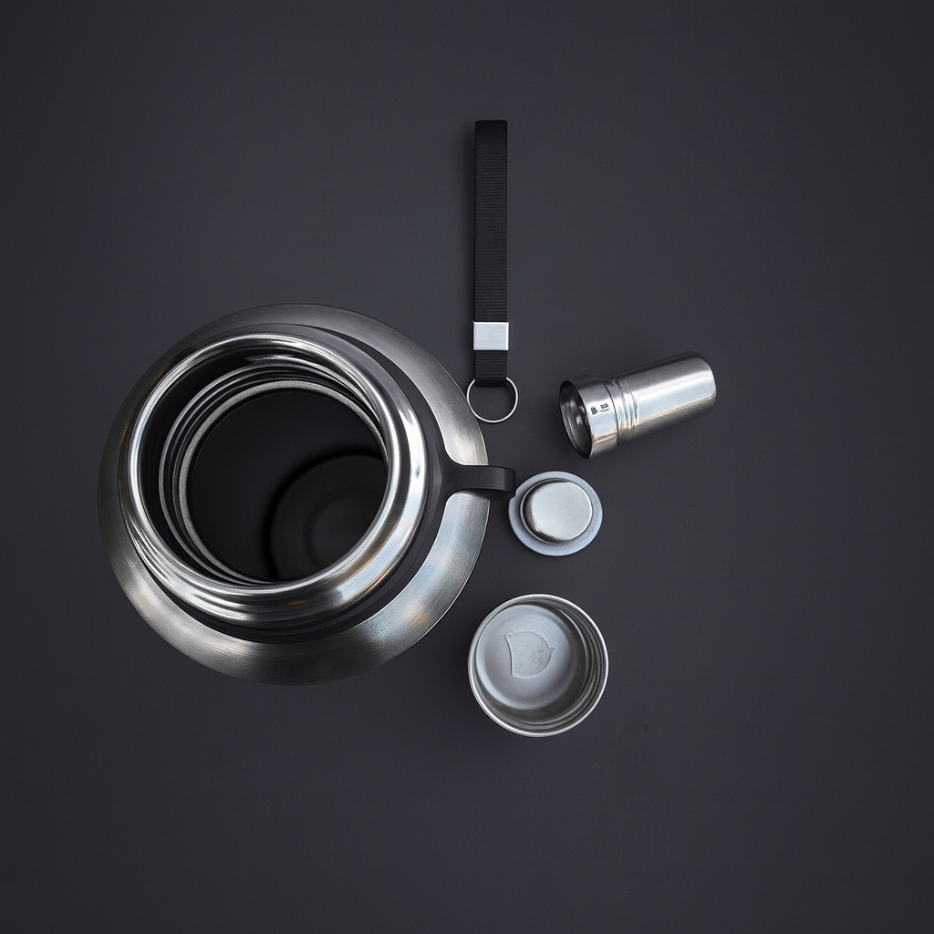 Gravur Isolier-Edelstahlflasche 800ml mit Teesieb