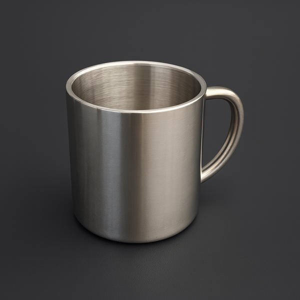 Edelstahl-Tasse mit Foto-Gravur, doppelwandig